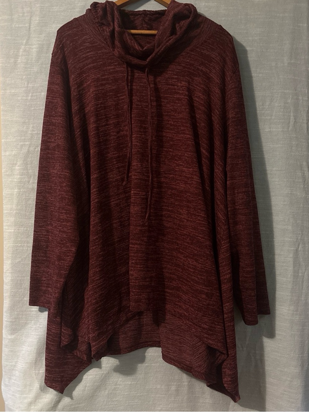 Rafaella Weekend Tunic Sweater Pullover Long Sleeve Burgundy Women’s Sz 2X